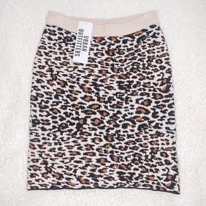 Urban Outfitters Cheetah Print Sweater Skirt